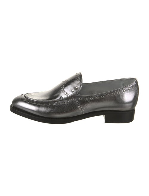 The Office of Angela Scott Leather Studded Accents Loafers