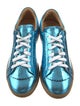 The Office of Angela Scott Leather Scalloped Accent Sneakers