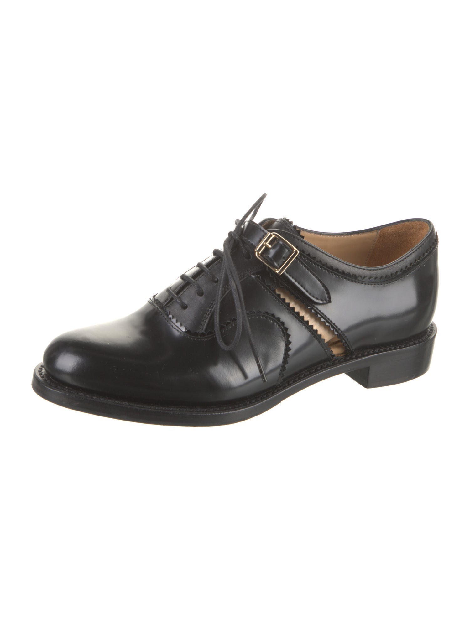 The Office of Angela Scott Leather Oxfords