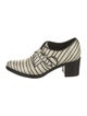 The Office of Angela Scott Embossed Leather Striped Pumps