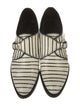 The Office of Angela Scott Embossed Leather Striped Pumps