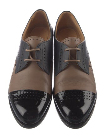 The Office of Angela Scott Leather Patterned Oxfords