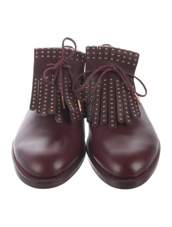 The Office of Angela Scott Leather Studded Accents Loafers