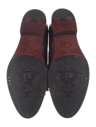 The Office of Angela Scott Leather Studded Accents Loafers