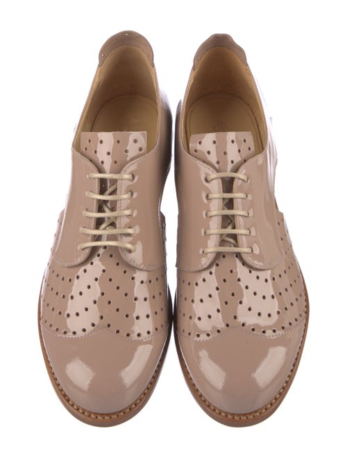The Office of Angela Scott Patent Leather Cutout Accent Oxfords
