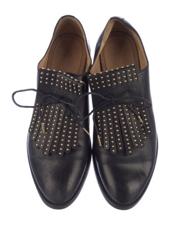 The Office of Angela Scott Leather Studded Accents Oxfords