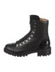 The Office of Angela Scott Leather Combat Boots
