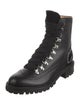 The Office of Angela Scott Leather Combat Boots