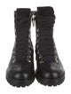 The Office of Angela Scott Leather Combat Boots