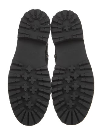 The Office of Angela Scott Leather Combat Boots