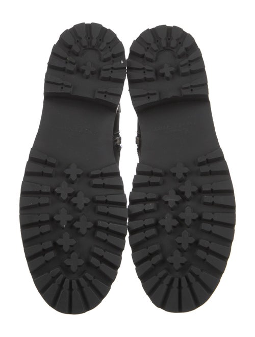 The Office of Angela Scott Leather Combat Boots