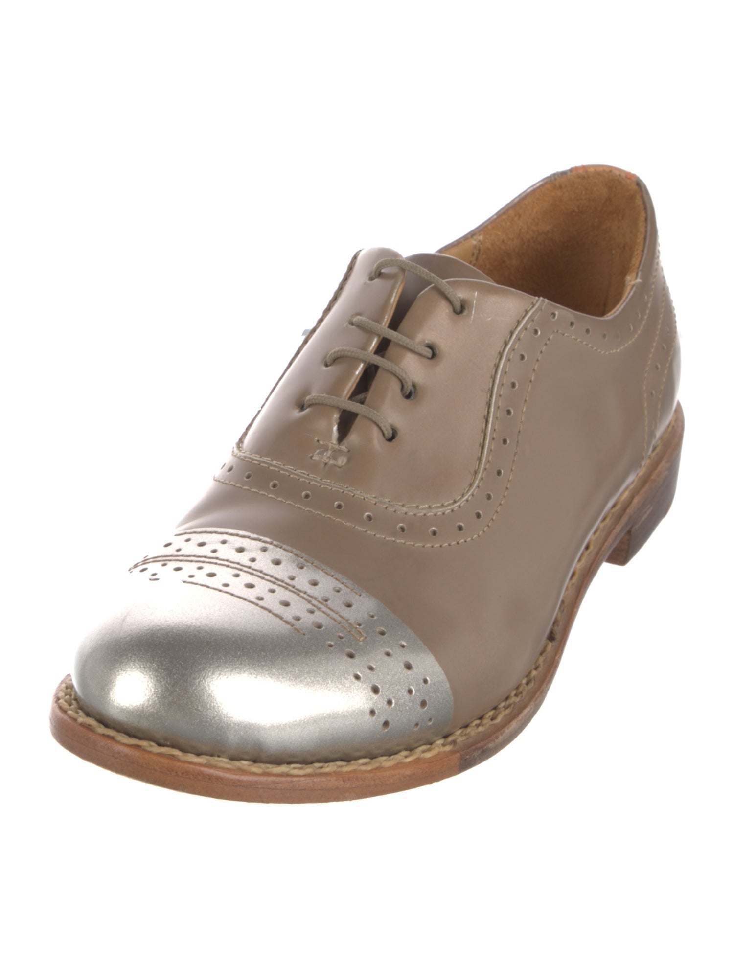 The Office of Angela Scott Leather Lasercut Accents Oxfords