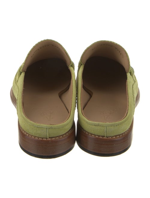 The Office of Angela Scott Suede Scalloped Accent Mules