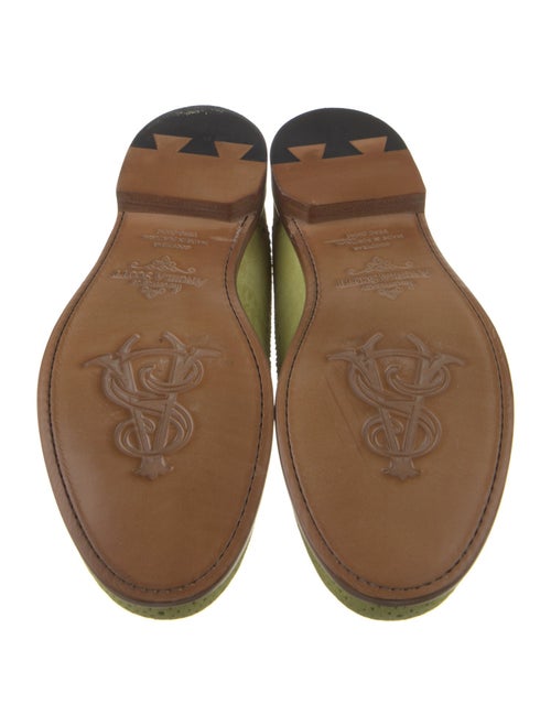 The Office of Angela Scott Suede Scalloped Accent Mules