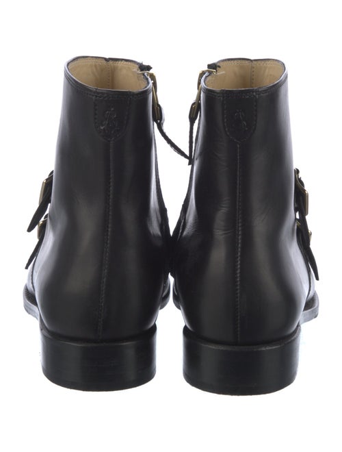 The Office of Angela Scott Leather Combat Boots