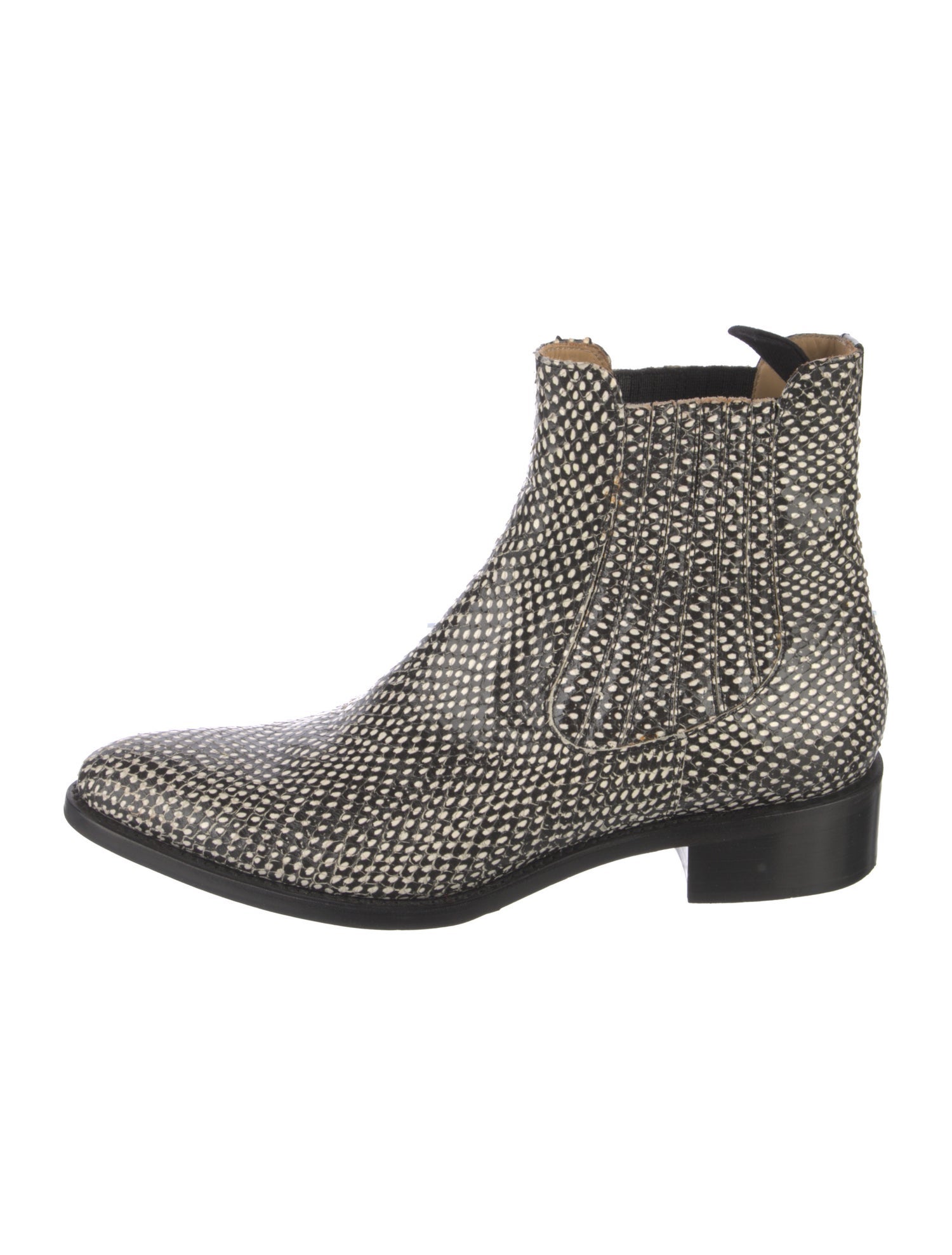 The Office of Angela Scott Leather Printed Chelsea Boots