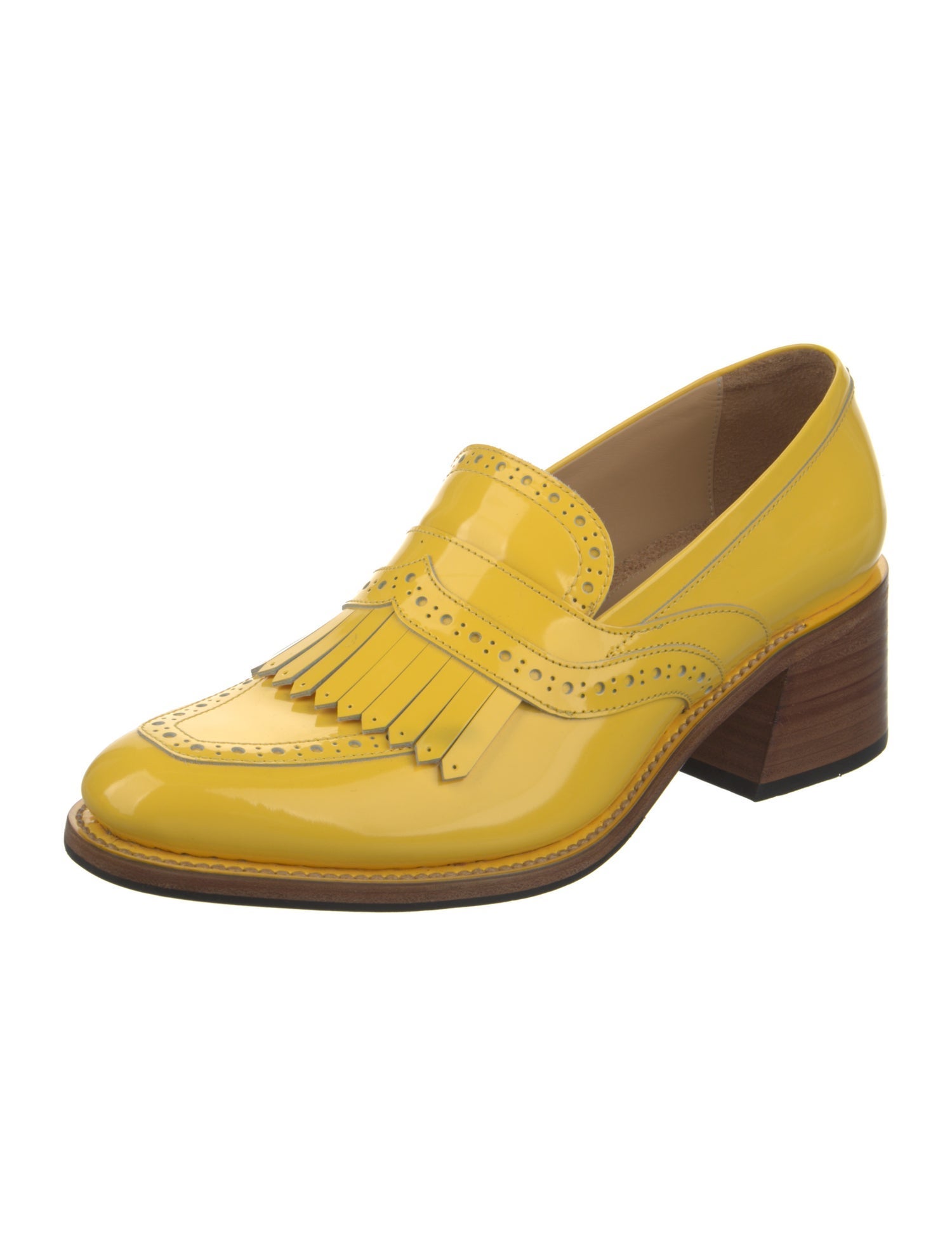 The Office of Angela Scott Leather Pumps