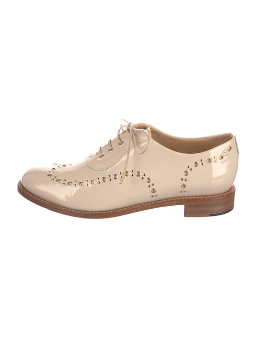 The Office of Angela Scott Patent Leather Lasercut Accents Oxfords