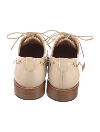 The Office of Angela Scott Patent Leather Lasercut Accents Oxfords