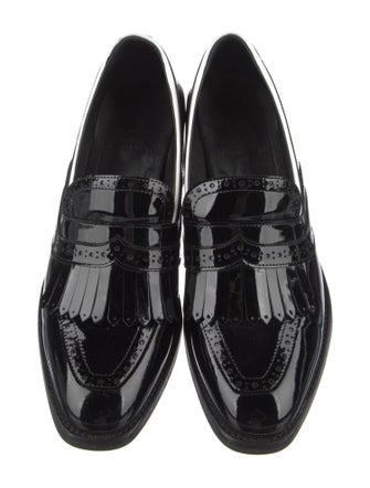 The Office of Angela Scott Patent Leather Lasercut Accents Pumps