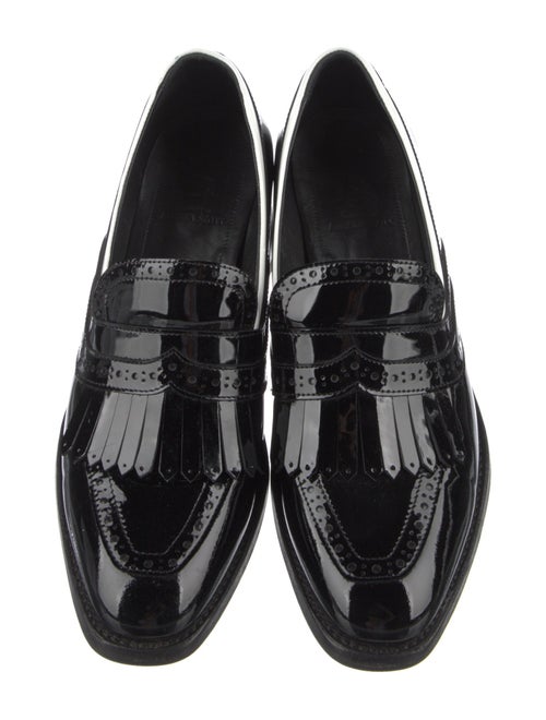 The Office of Angela Scott Patent Leather Lasercut Accents Pumps