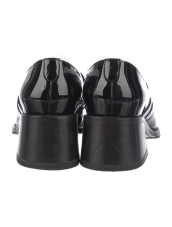 The Office of Angela Scott Patent Leather Lasercut Accents Pumps