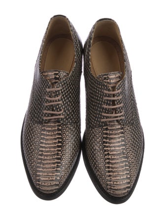 The Office of Angela Scott Leather Animal Print Pumps