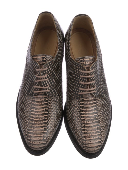 The Office of Angela Scott Leather Animal Print Pumps