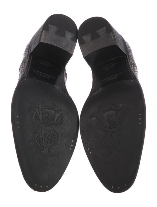 The Office of Angela Scott Leather Animal Print Pumps