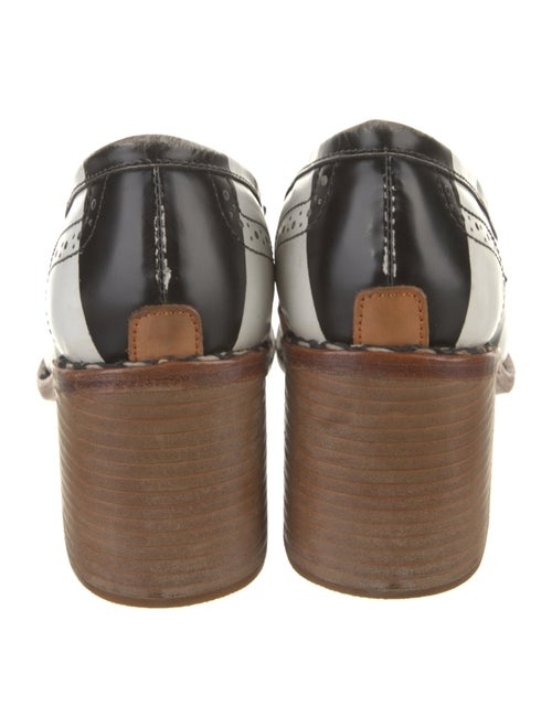 The Office of Angela Scott Leather Colorblock Pattern Pumps