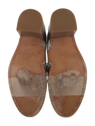 The Office of Angela Scott Leather Colorblock Pattern Pumps