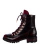The Office of Angela Scott Leather Combat Boots