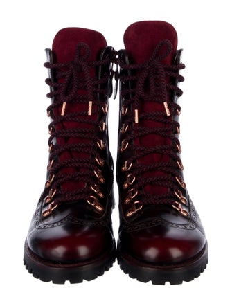 The Office of Angela Scott Leather Combat Boots