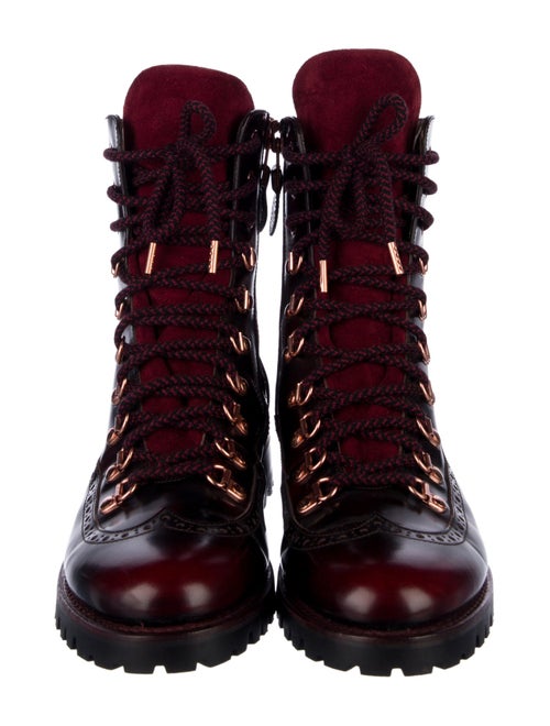 The Office of Angela Scott Leather Combat Boots