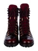 The Office of Angela Scott Leather Combat Boots