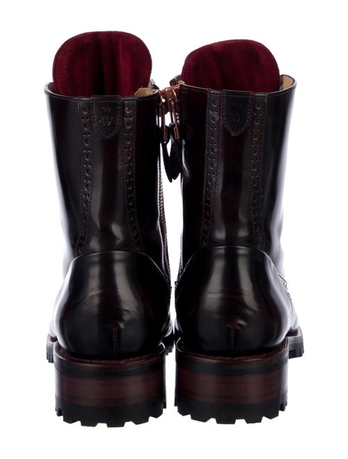 The Office of Angela Scott Leather Combat Boots