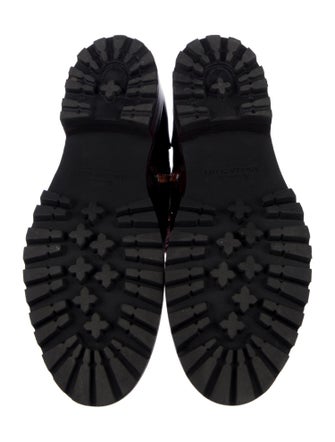 The Office of Angela Scott Leather Combat Boots