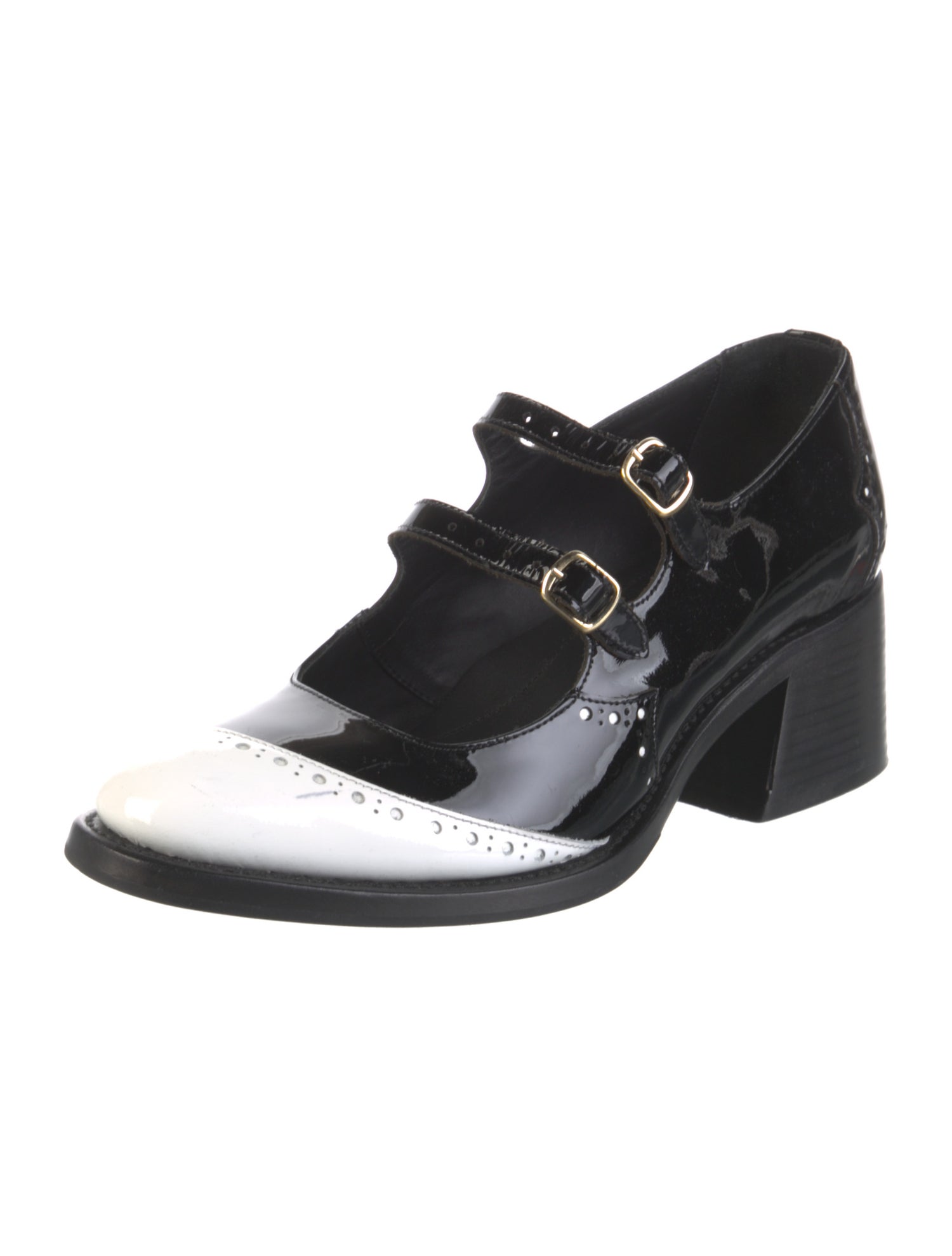 The Office of Angela Scott Patent Leather Pumps