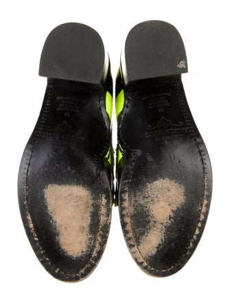 The Office of Angela Scott Leather Colorblock Pattern Pumps