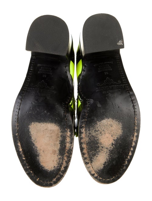 The Office of Angela Scott Leather Colorblock Pattern Pumps