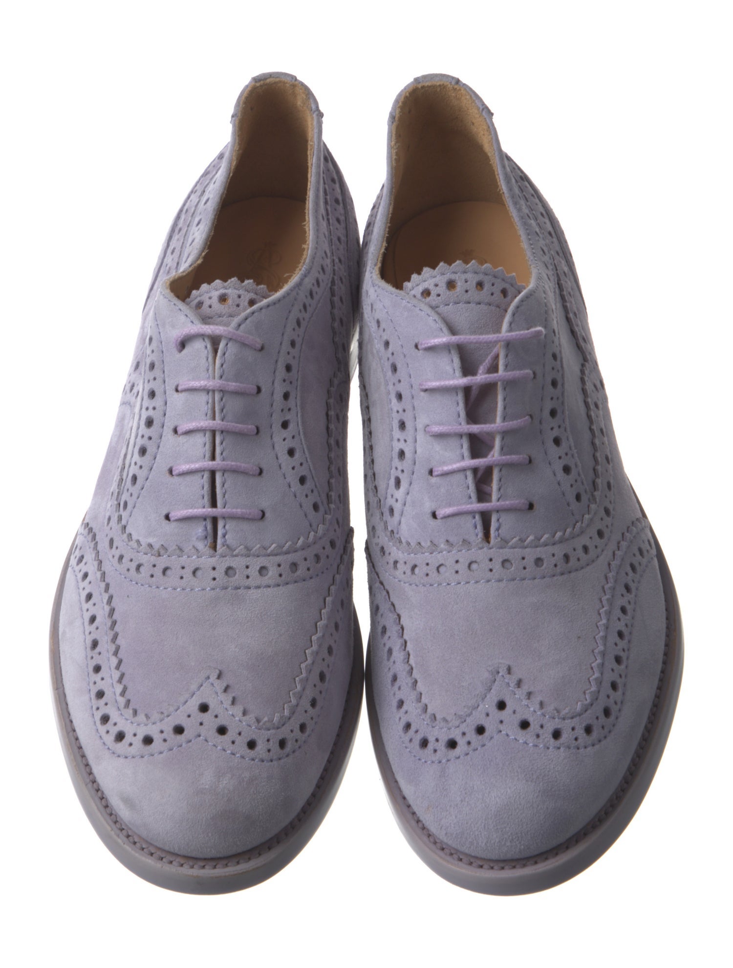 The Office of Angela Scott Suede Lasercut Accents Oxfords