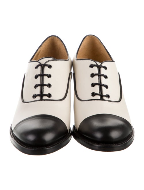 The Office of Angela Scott Leather Colorblock Pattern Pumps