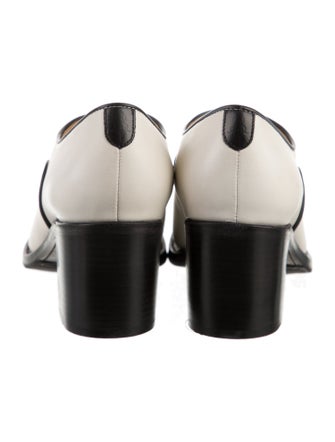 The Office of Angela Scott Leather Colorblock Pattern Pumps