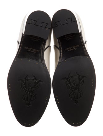 The Office of Angela Scott Leather Colorblock Pattern Pumps