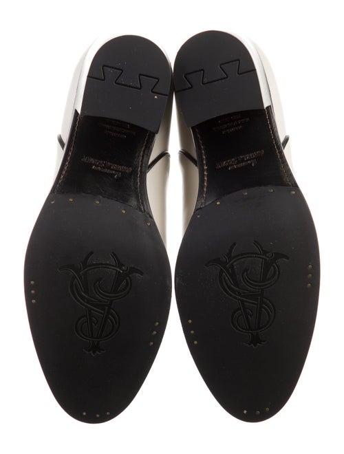 The Office of Angela Scott Leather Colorblock Pattern Pumps