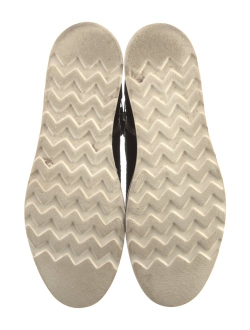 The Office of Angela Scott Suede Colorblock Pattern Lace-Up Boots