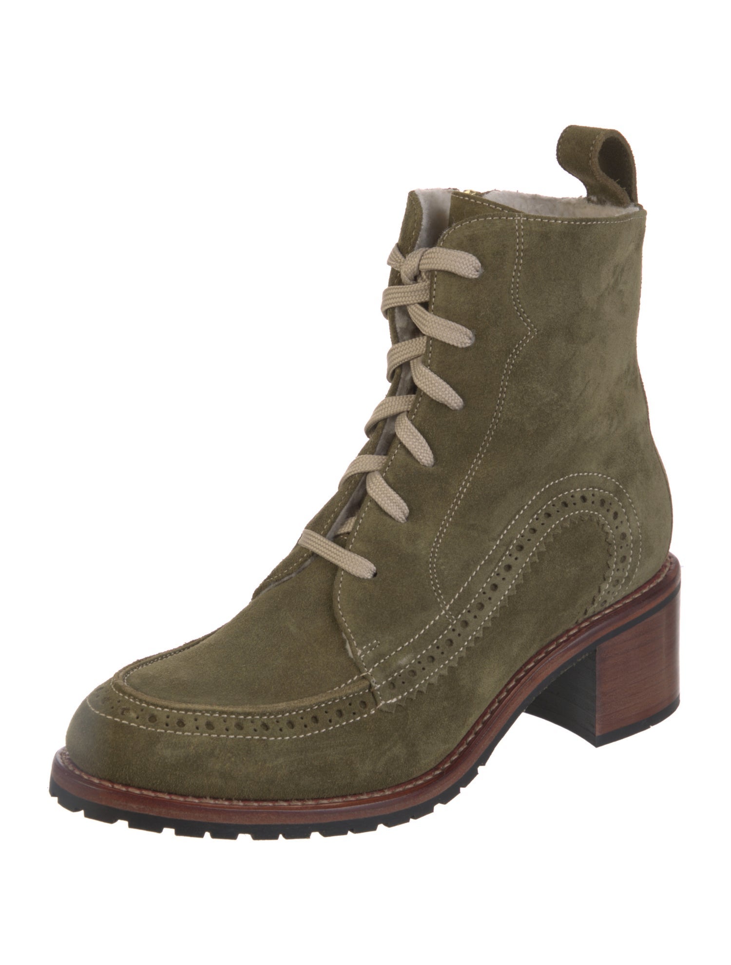 The Office of Angela Scott Suede Combat Boots w/ Tags