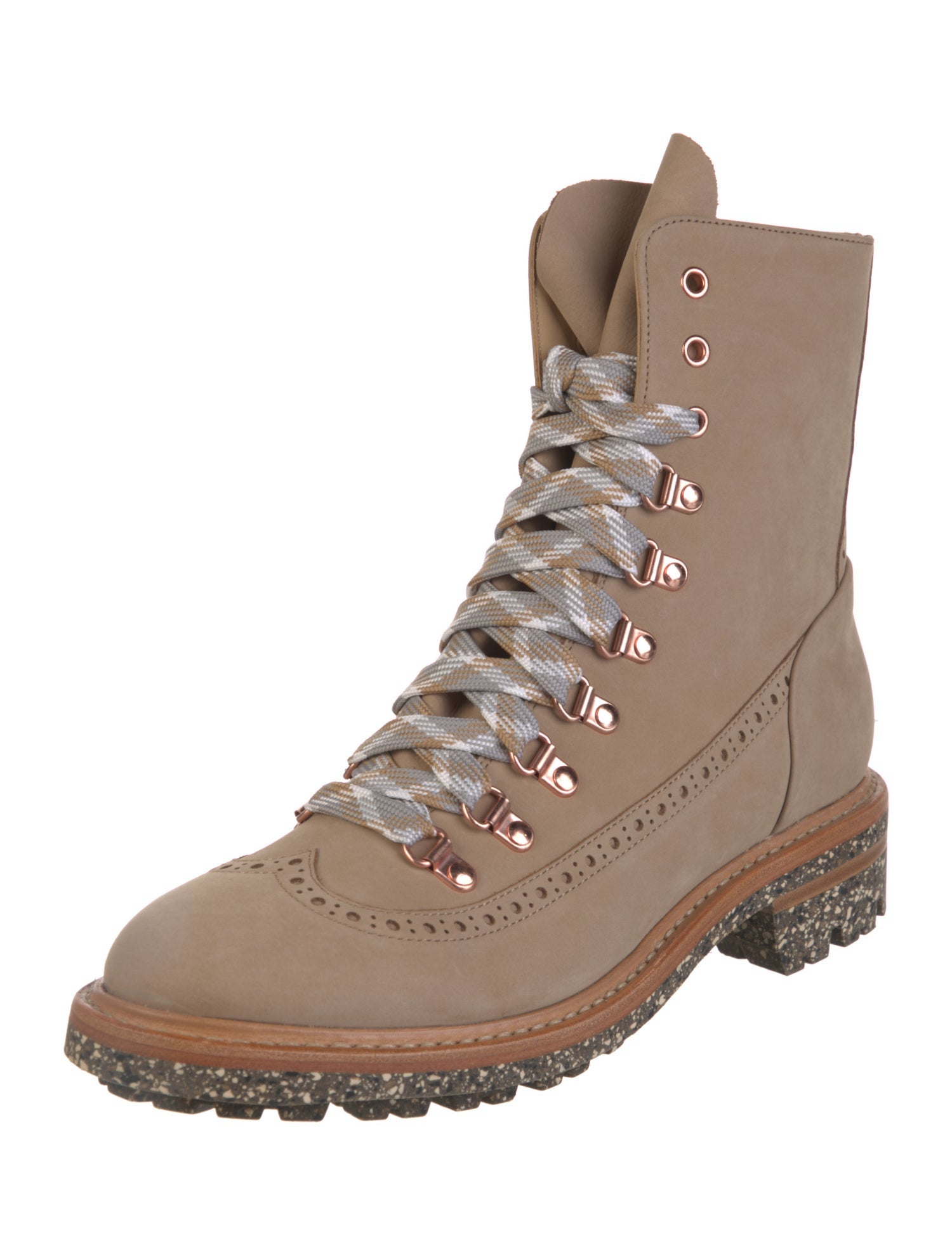 The Office of Angela Scott Leather Combat Boots w/ Tags