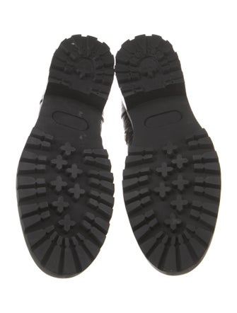 The Office of Angela Scott Leather Combat Boots