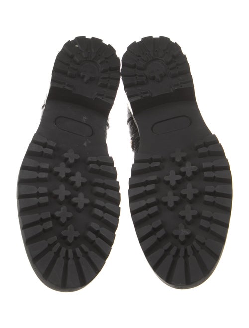 The Office of Angela Scott Leather Combat Boots